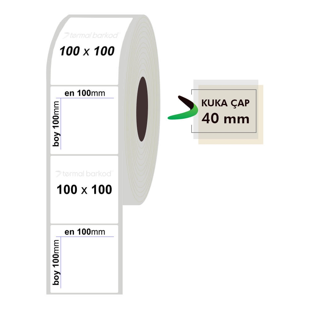 100mm x 100mm Silvermat Etiket