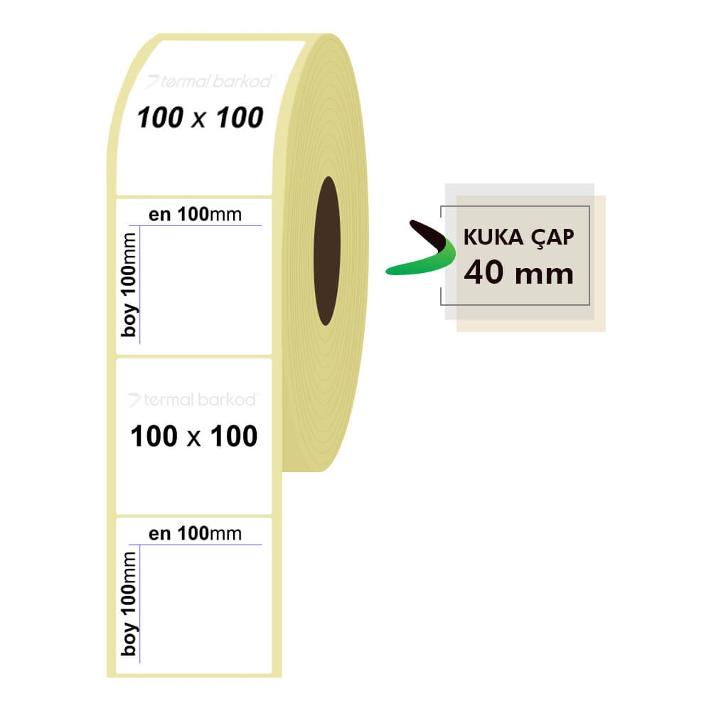100mm x 100mm Termal Etiket