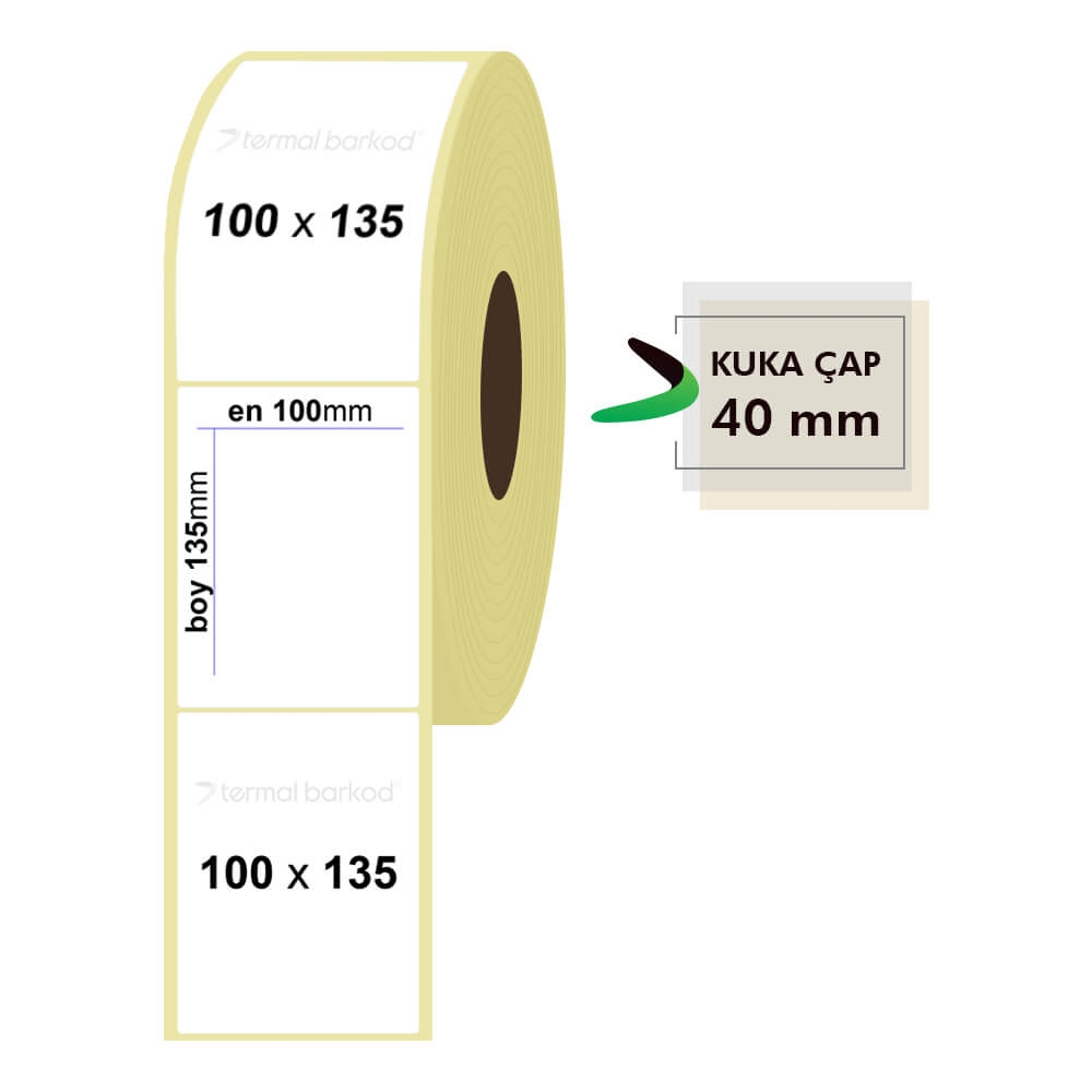100mm x 135mm Termal Etiket