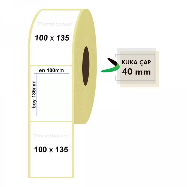 100mm x 135mm Vellum Etiket