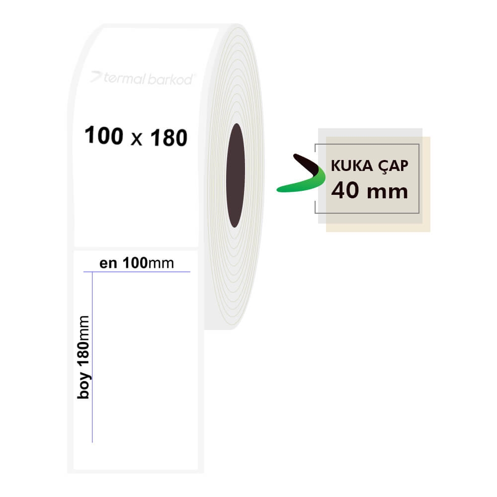 100mm x 180mm Şeffaf Etiket