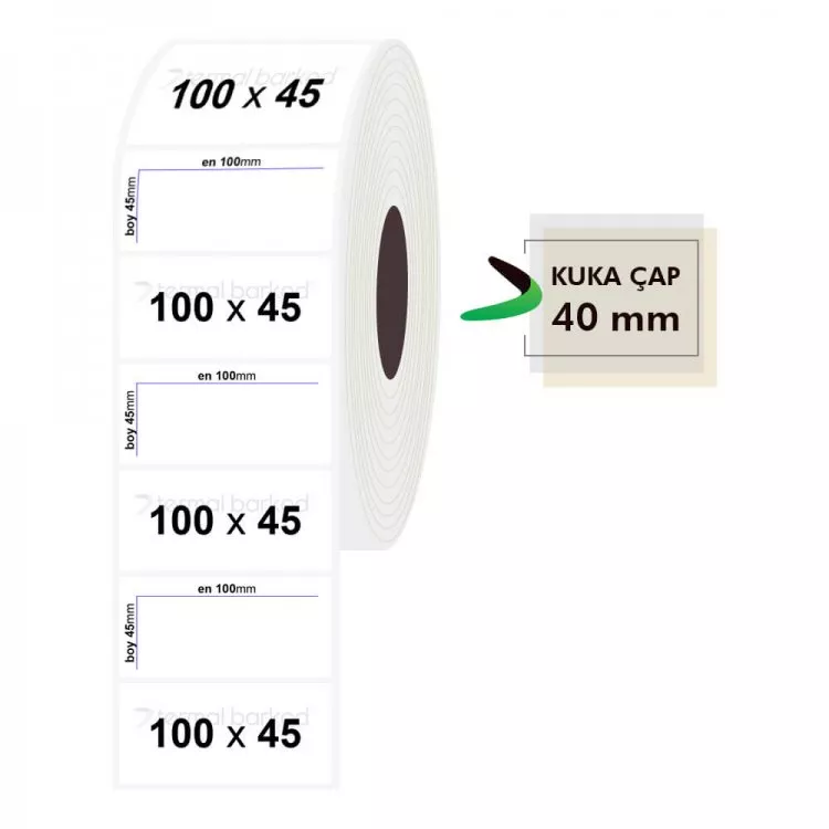 100mm x 45mm PP Şeffaf Etiket