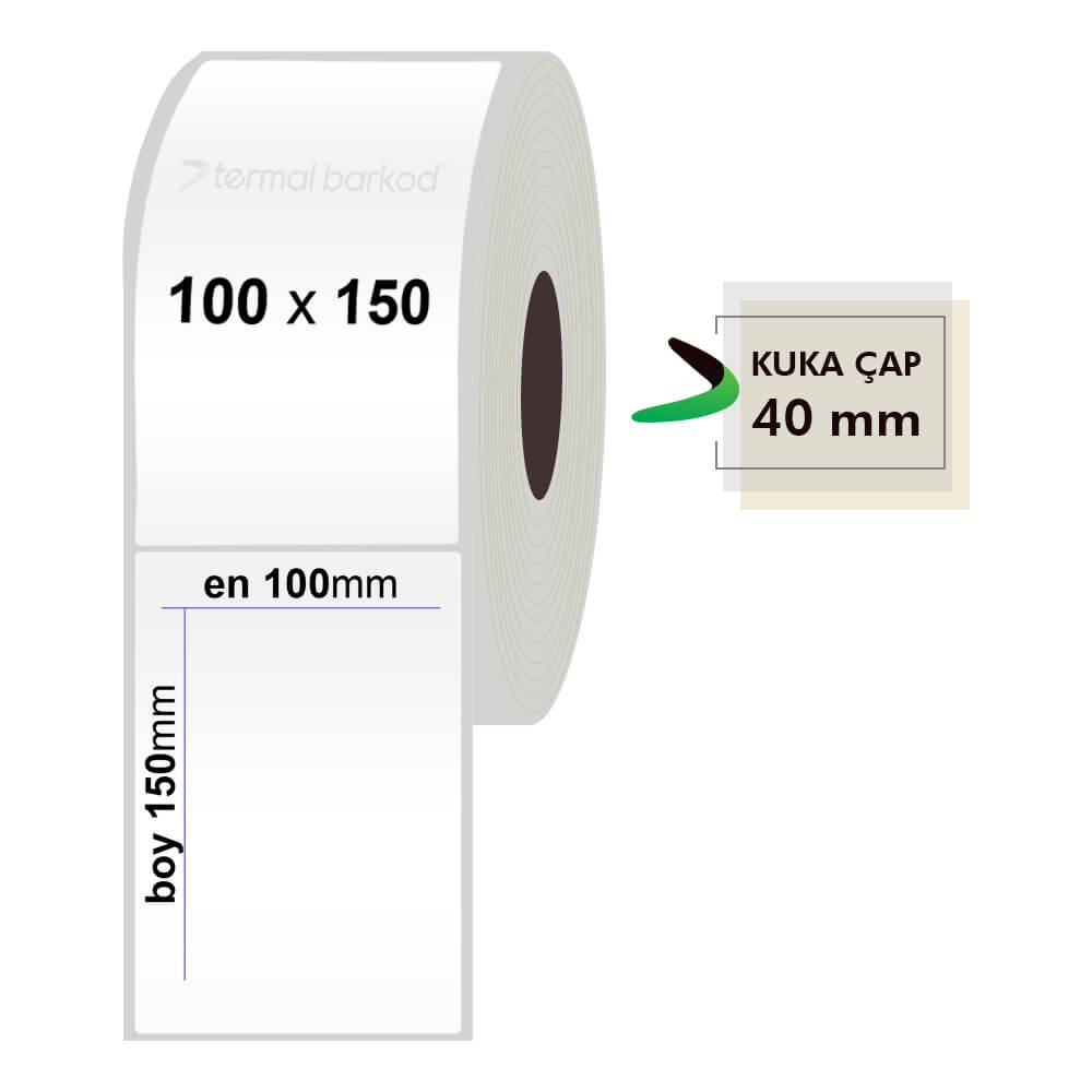 100mm x 50mm Silvermat Etiket