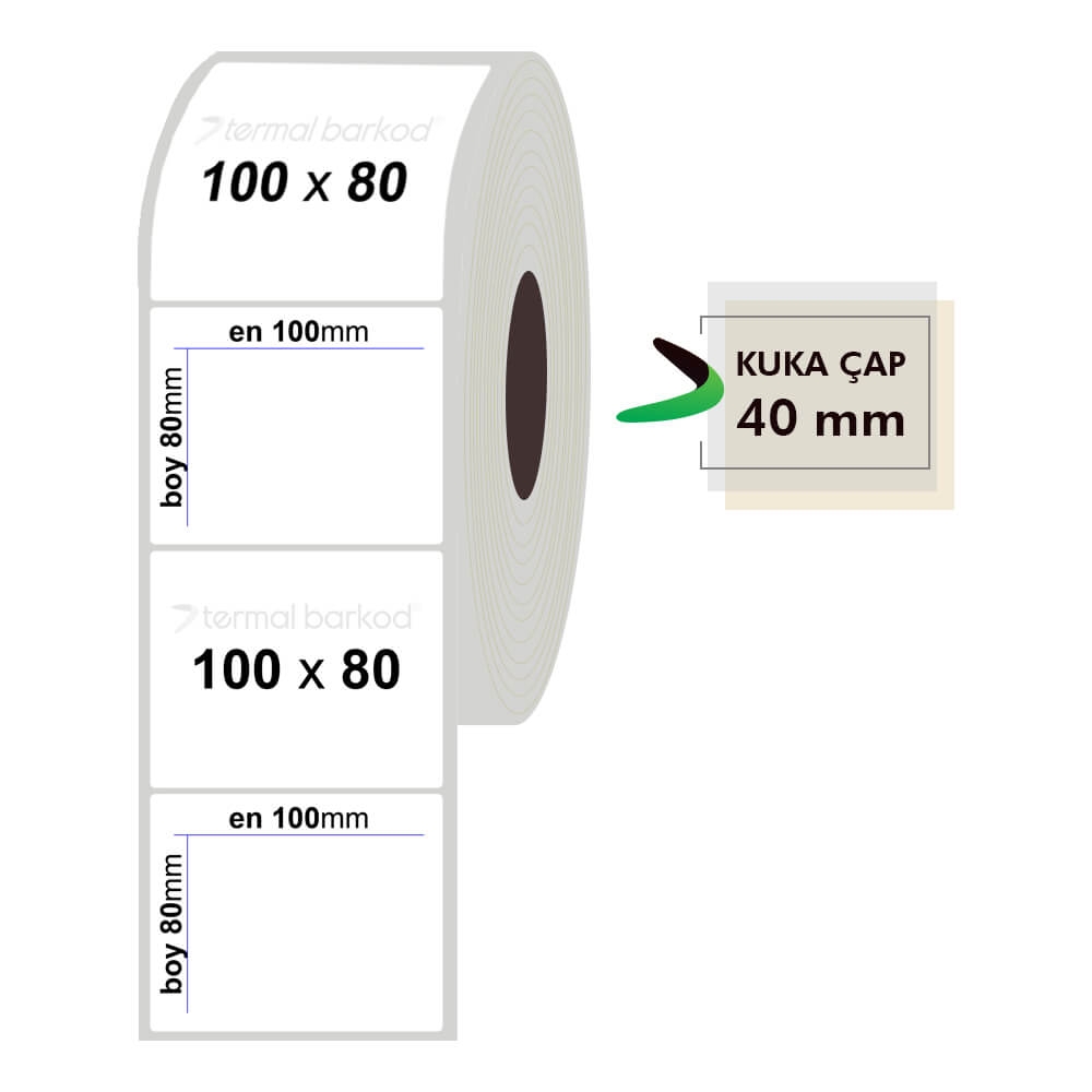 100mm x 80mm Silvermat Etiket