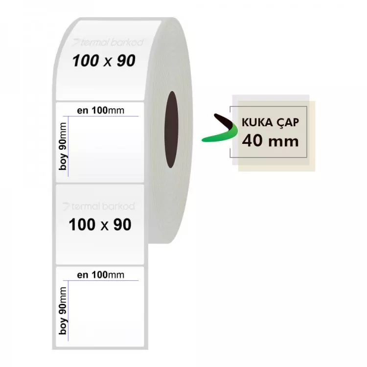 100mm x 90mm Silvermat Etiket
