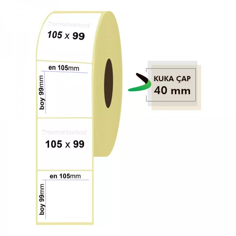 105mm x 99mm Termal Etiket (Sticker)