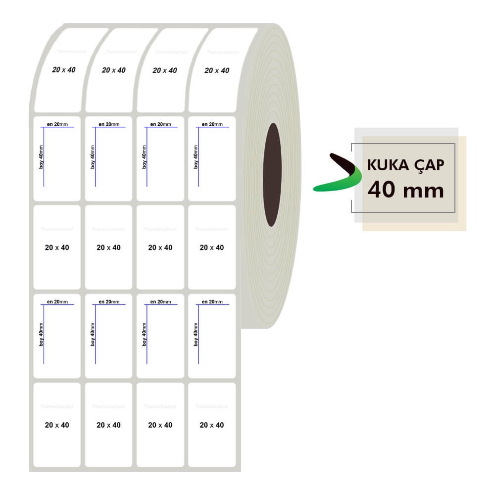 20mm x 40mm 4'lü Fastyre Etiket