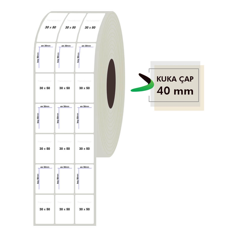 30mm x 50mm 3lü Fastyre Etiket