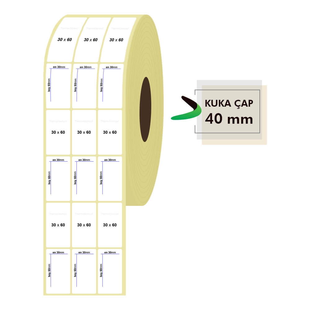 30mm x 60mm 3lü Vellum Etiket
