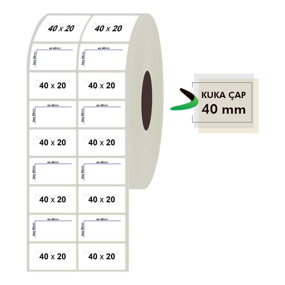 40mm x 20mm 2'li Fastyre Etiket