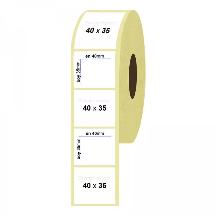 40mm x 35mm Vellum Etiket