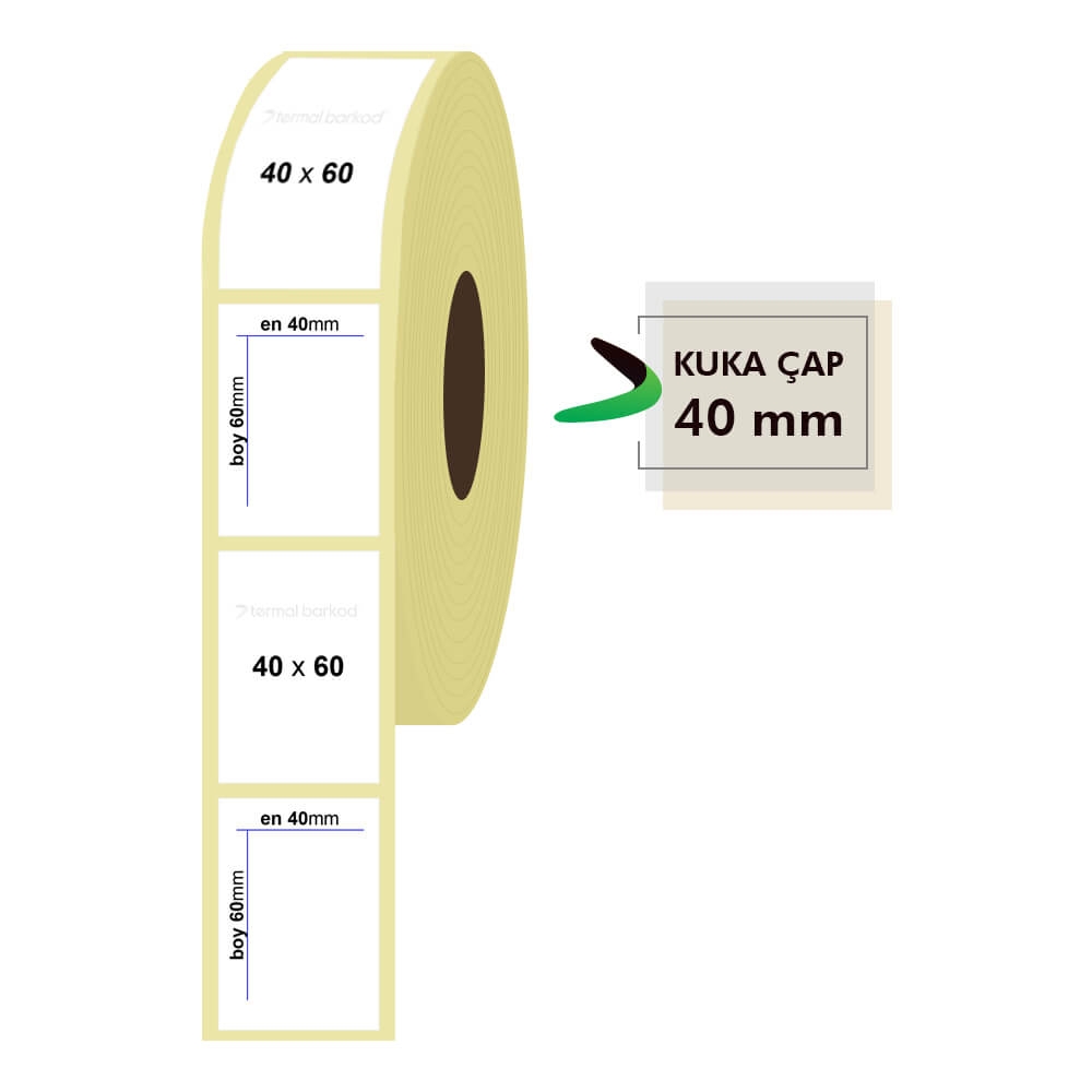 40mm x 60mm Termal Etiket