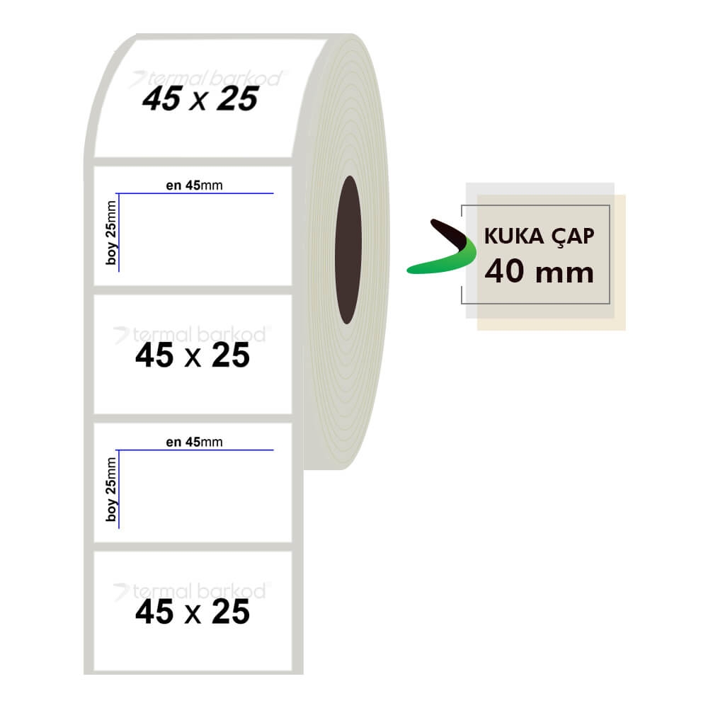 45mm x 25mm Fastyre Etiket