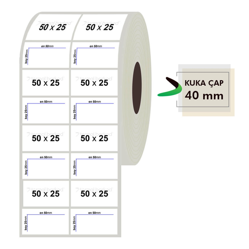 50mm x 25mm 2'li Fastyre Etiket
