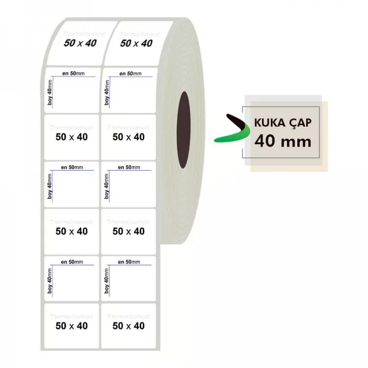 50mm x 40mm 2'li Fastyre Etiket