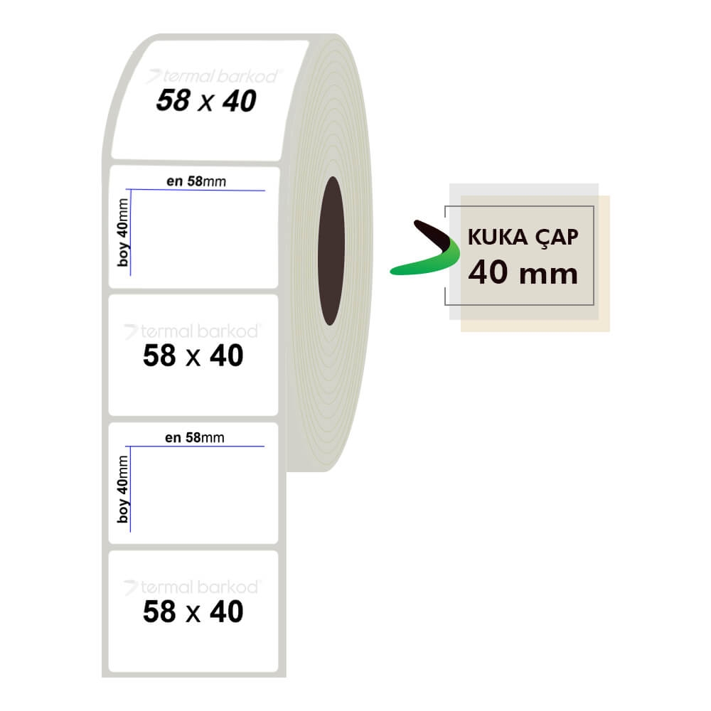 58mm x 40mm Fastyre Etiket