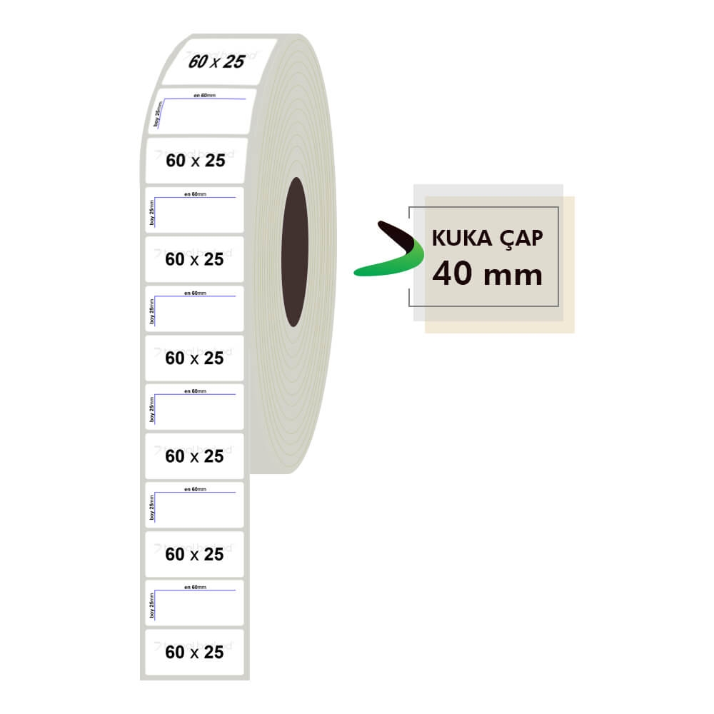 60mm x 25mm Fastyre Etiket
