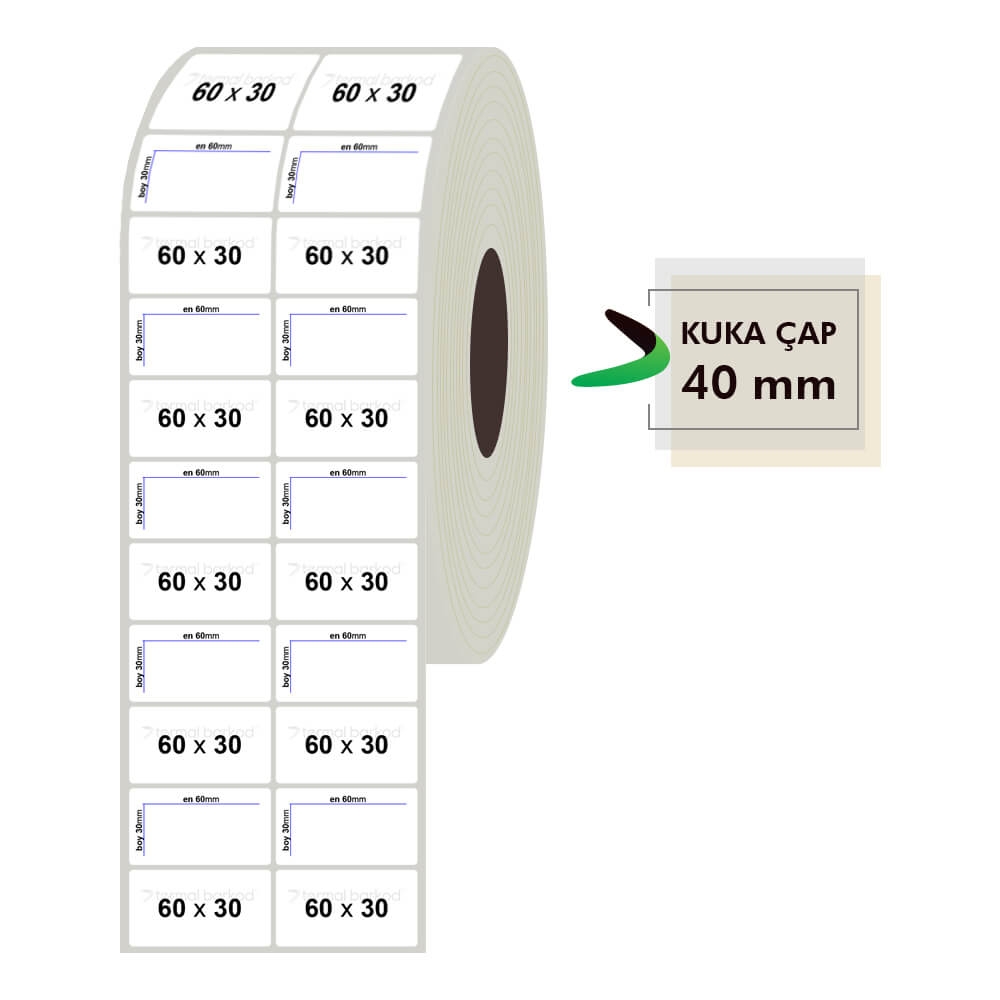 60mm x 30mm 2li Fastyre Etiket
