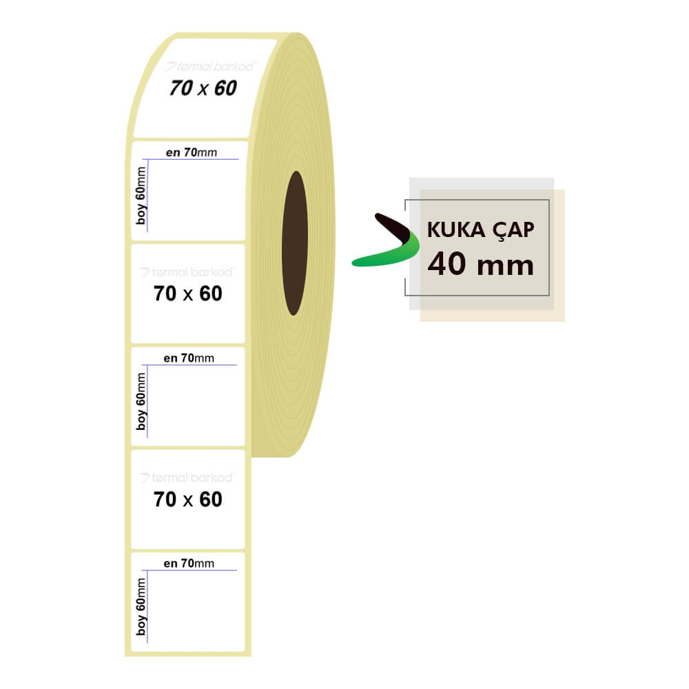 70mm x 60mm Vellum Etiket