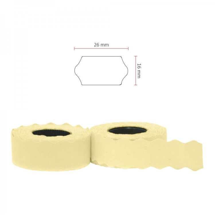 26 x 12 mm Krem Meto Etiketi NO:4 (42 RULO)