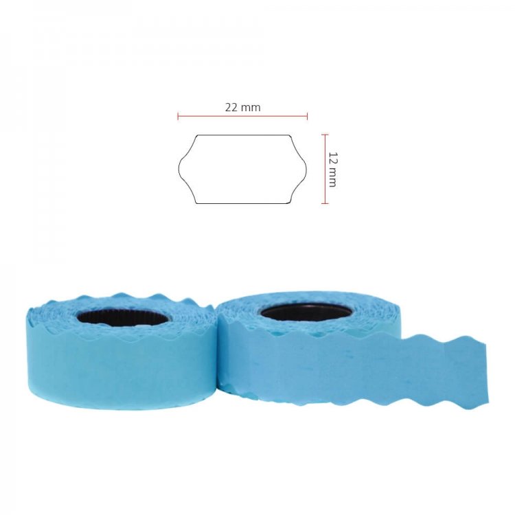 22 x 12 mm Mavi Meto Etiketi NO:7 (42 RULO)