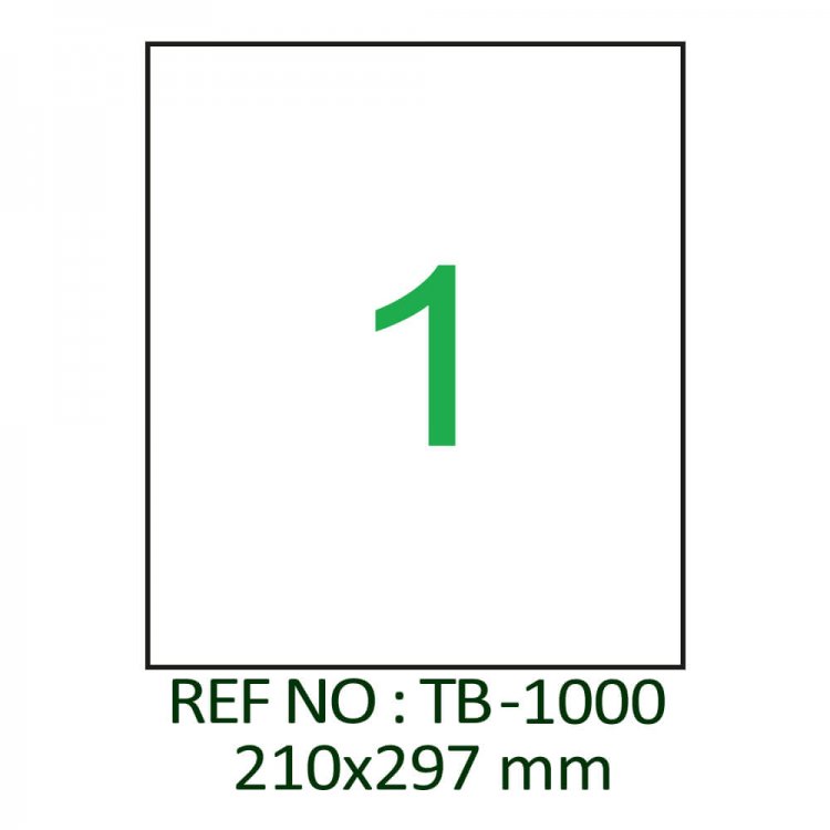 210 X 297 Lazer Etiket TB - 1000