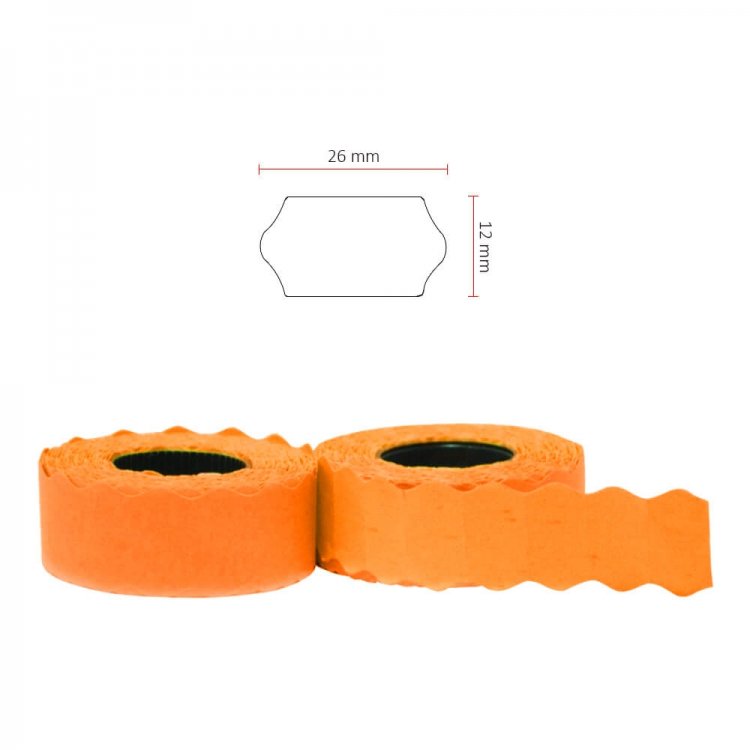 32 x 19 mm Turuncu Meto Etiketi NO:2 (42 RULO)