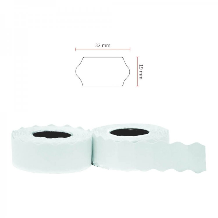 22 x 12 mm Beyaz Meto Etiketi NO:4 (96 RULO)