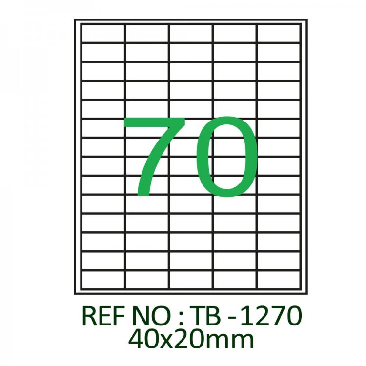 40 X 20 Lazer Etiket TB-1270