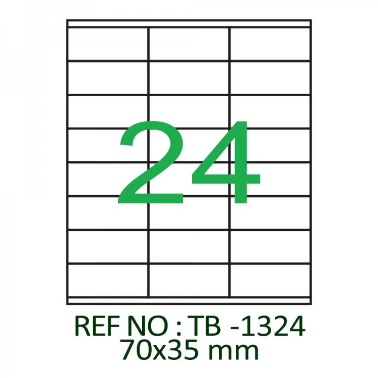 70 X 35 Lazer Etiket TB-1324