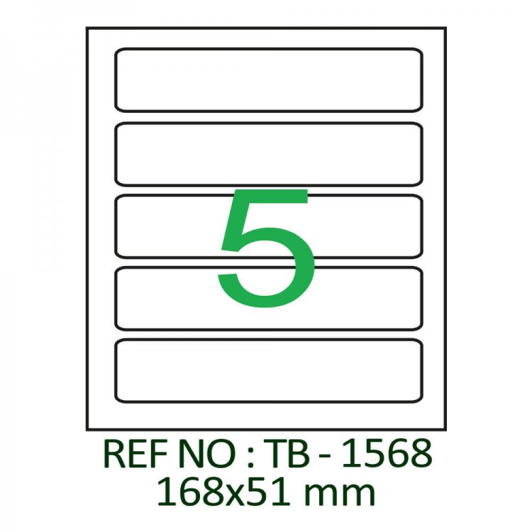 168 X 51 Lazer Etiket TB-1568