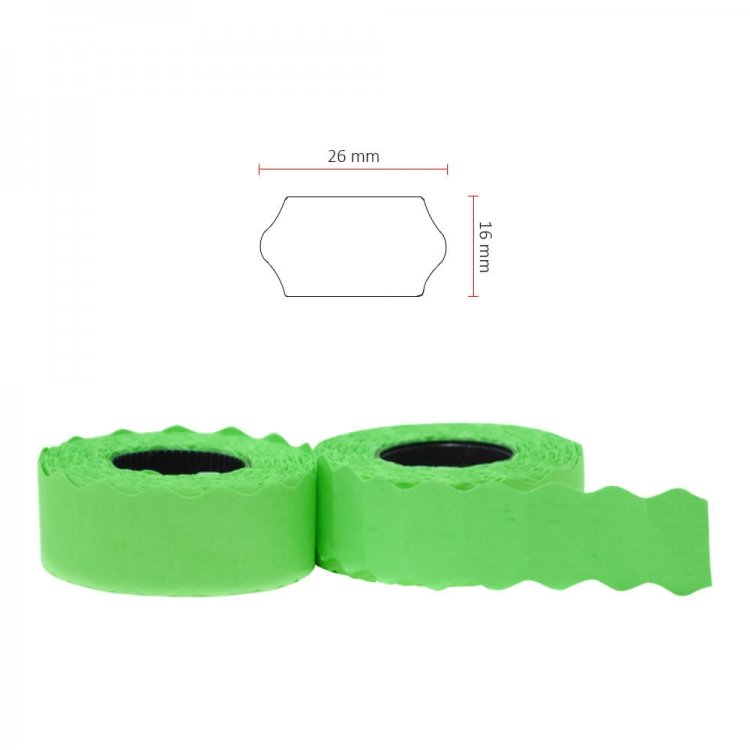 22 x 12 mm Yeşil Meto Etiketi NO:4 (42 RULO)