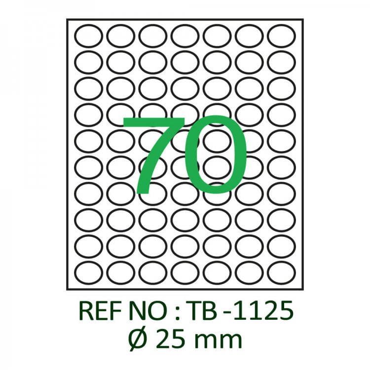 Q 25 Lazer Etiket TB-1125